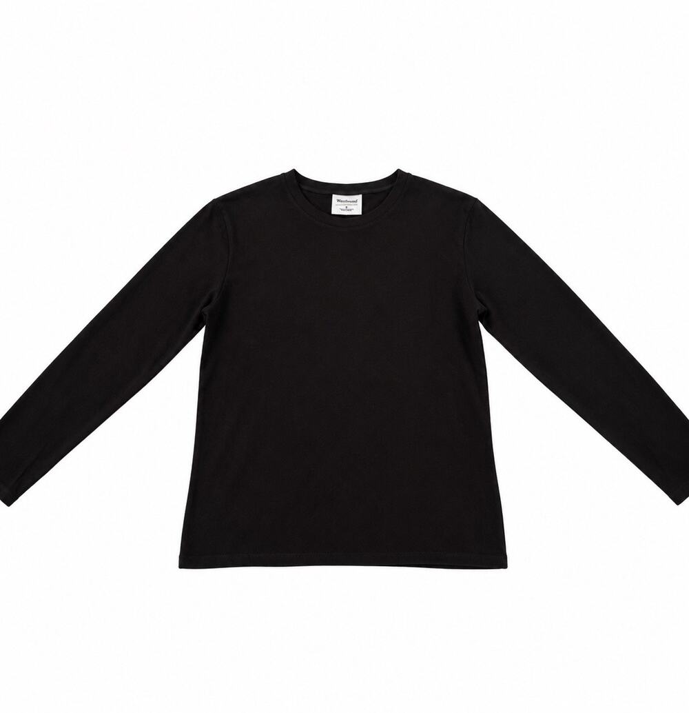 Westbound Women’s Medium Black V-Neck Long Sleeve Shirt Basic Top